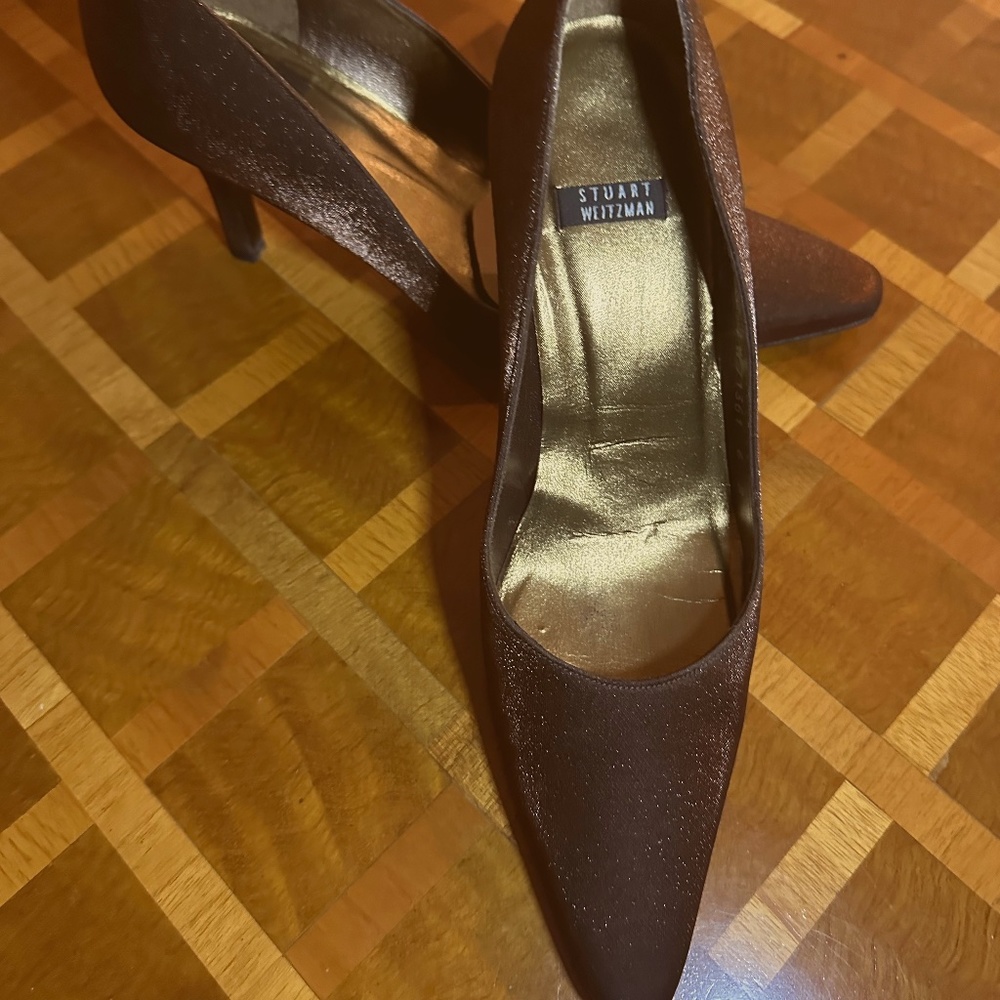 Stuart Weitzman Brown Shimmer 3" heels Size 6
